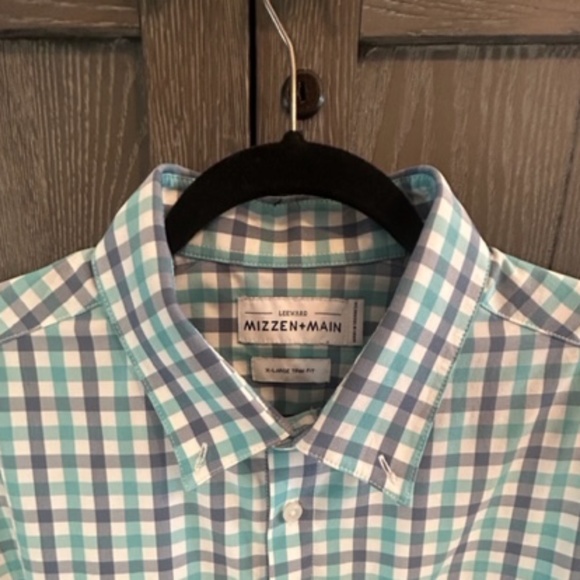 Mens XL Trim Mizzen+Main Short Sleeve Button Down Shirt - Picture 3 of 3
